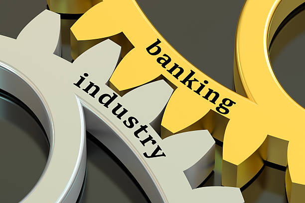 istock Banking Industry concept on the gearwheels 528731950