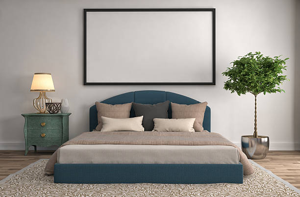 istock mock up poster frame in interior background. 3D Illustration 528733222