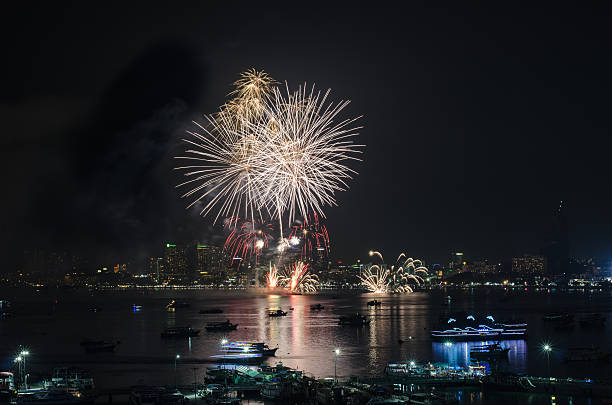 istock Fireworks at Pattaya beach, Thailand 528738787