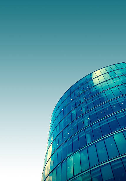 Tinted image of Skyscraper skyline view of a building