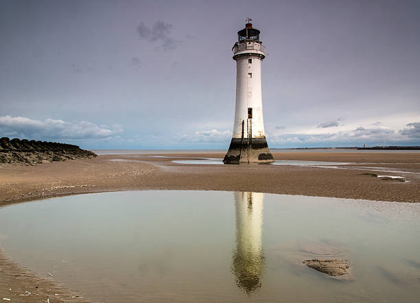 New Brighton Lighthouse stock photo