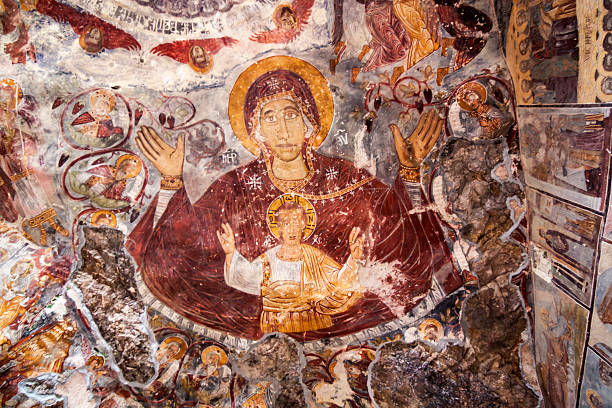 istock Painting on Sumela monestry in Trabzon 528742039