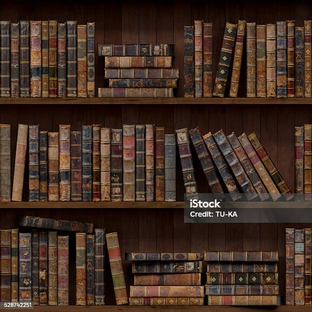 Old Books Seamless Texture Stock Photo - Download Image Now