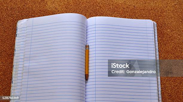 Cork Board And Note Paperbackground Pencil Stock Photo - Download Image Now - Adhesive Note, Advice, Blank