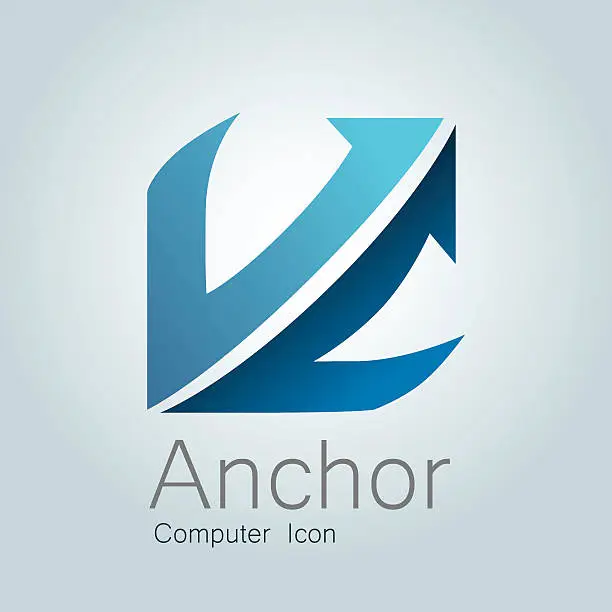 Vector illustration of Anchor Computer Icon