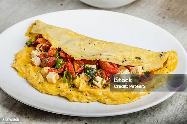 Mediterraneanstyle Omlette Stock Photo - Download Image Now - Breakfast, Brunch, Cheese