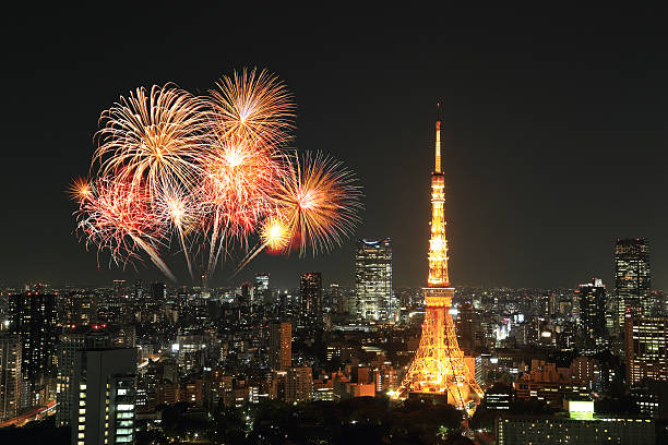 istock Fireworks celebrating over Tokyo cityscape at night 528762971