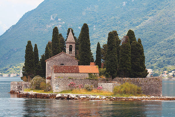 istock Sea island monastery Montenegro 528763359