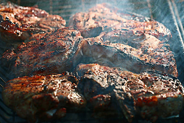 istock grilled meat skewers, barbecue 528764771