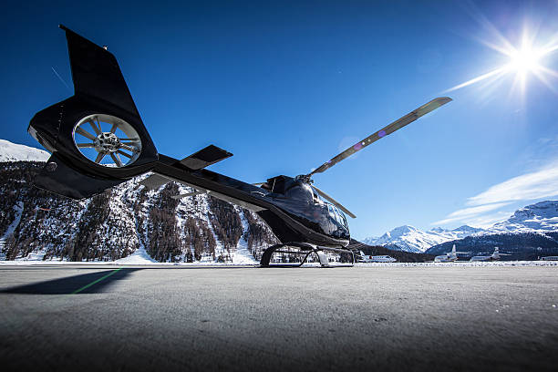 corporate helicopter - heliskiing bildbanksfoton och bilder