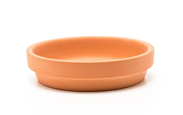 istock Clay saucer plate isolated on white background 528768079