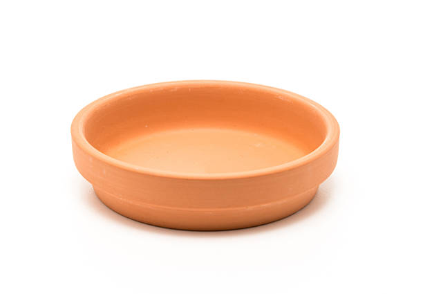 istock Clay saucer plate isolated on white background 528768089