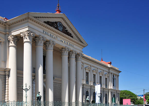 san-salvador, el salvador -: el palacio nacional - san salvador fotografías e imágenes de stock