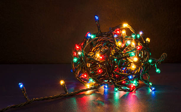 istock Colorful Christmas lights. Shiny leds 528777545