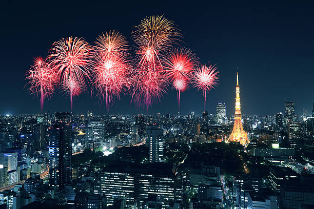 istock Fireworks celebrating over Tokyo cityscape at night 528779021