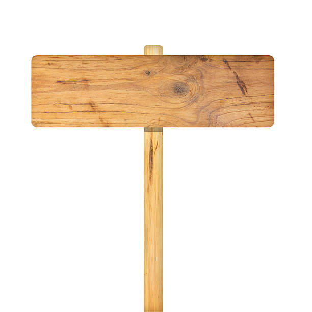 istock Wooden sign isolated on white 528780175