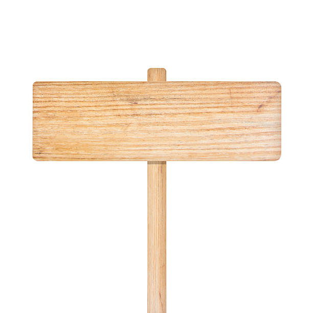 istock Wooden sign isolated on white 528780179
