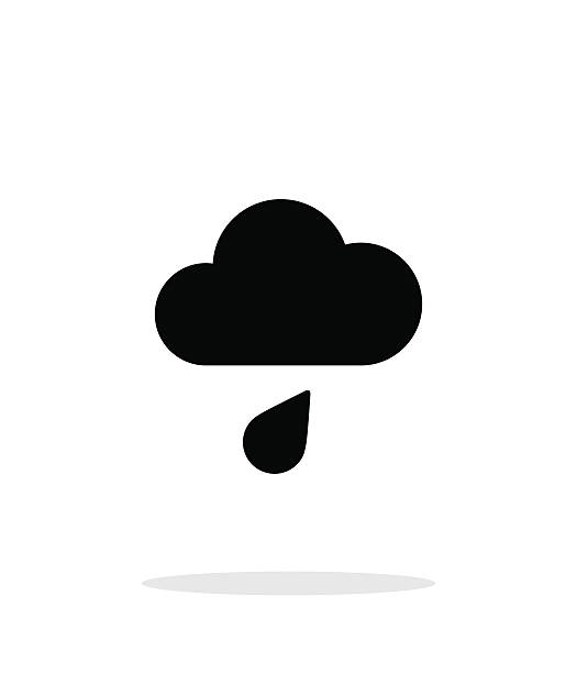 Rain weather icon on white background. Rain weather icon on white background. Vector illustration. metcast stock illustrations