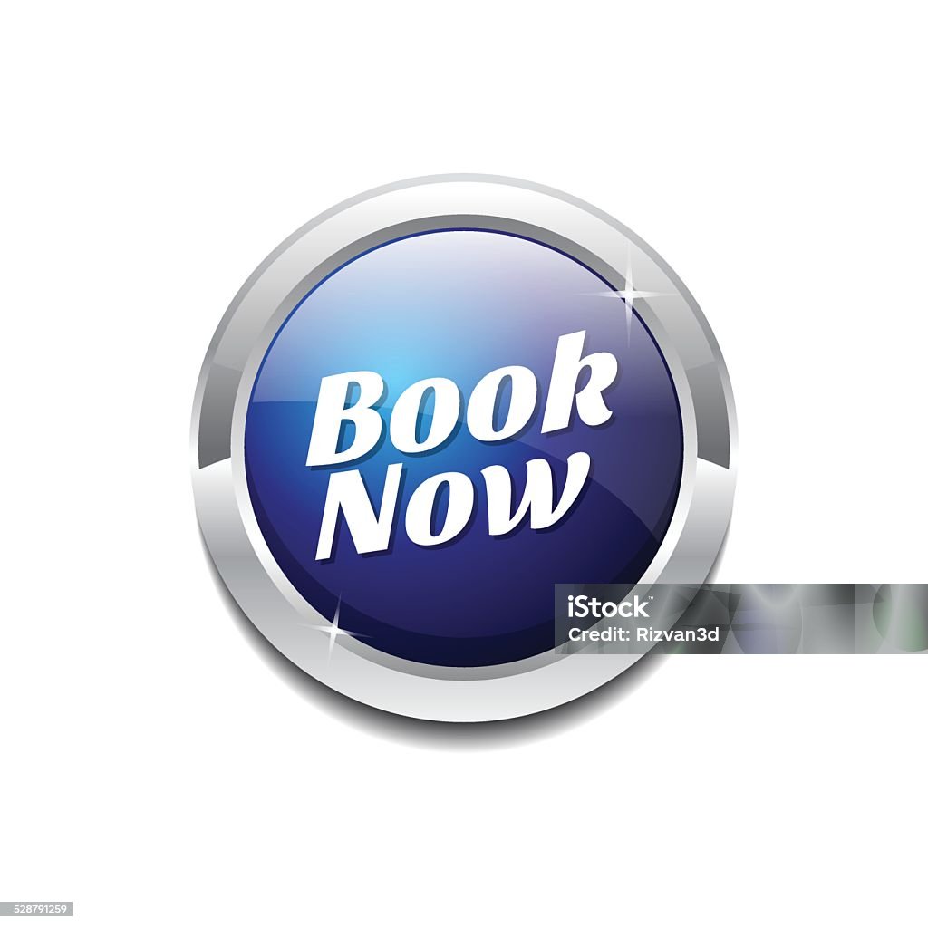 Book Now Blue Vector Icon Button Accessibility stock vector