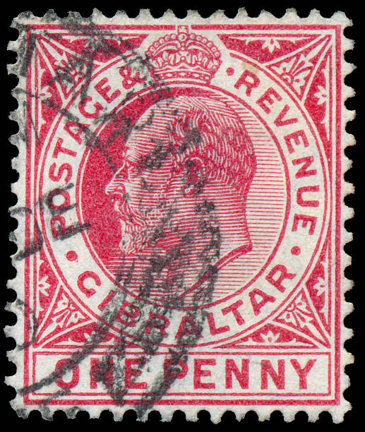istock Stamp printed in GIBRALTAR shows image of the George V 528796363