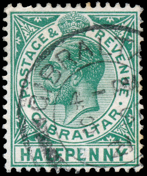 istock Stamp printed in GIBRALTAR shows image of the George V 528796365