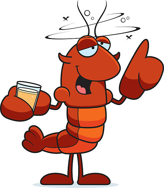 ilustrações de stock, clip art, desenhos animados e ícones de bêbedo lagostas - cajun food illustrations