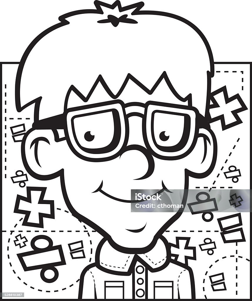 Cartoon Computer Nerd Math Math Nerd Stock Illustration - Download Image Now - Cartoon, Clip Art ...