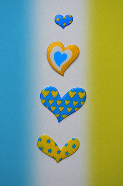 istock Card in yellow and blue 528812155