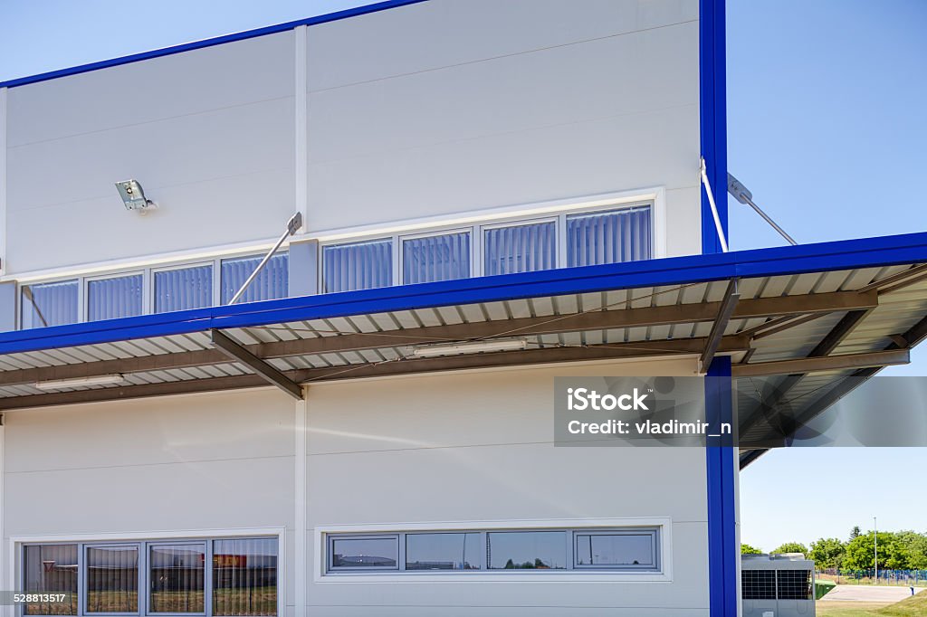 aluminum facade details of aluminum facade and aluminum panels on industrial building Aluminum Stock Photo