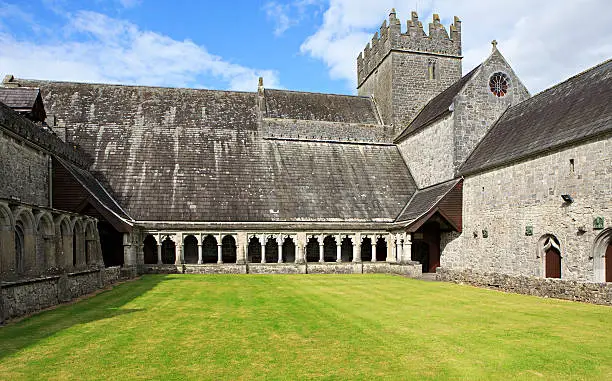Courtyard of Holycross Abbey. County Tipperary in Ireland.