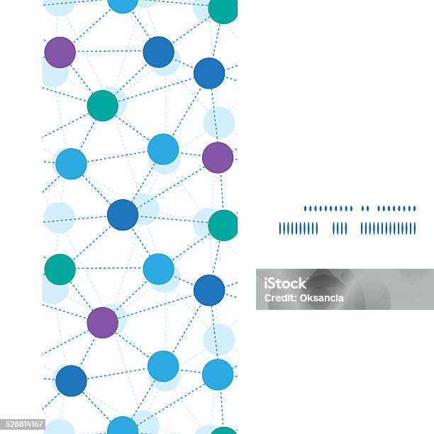Vector Connected Dots Vertical Frame Seamless Pattern Background Stock ...