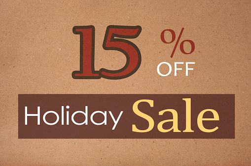 15% Off Holiday Sale - Recycled/Brown Texture