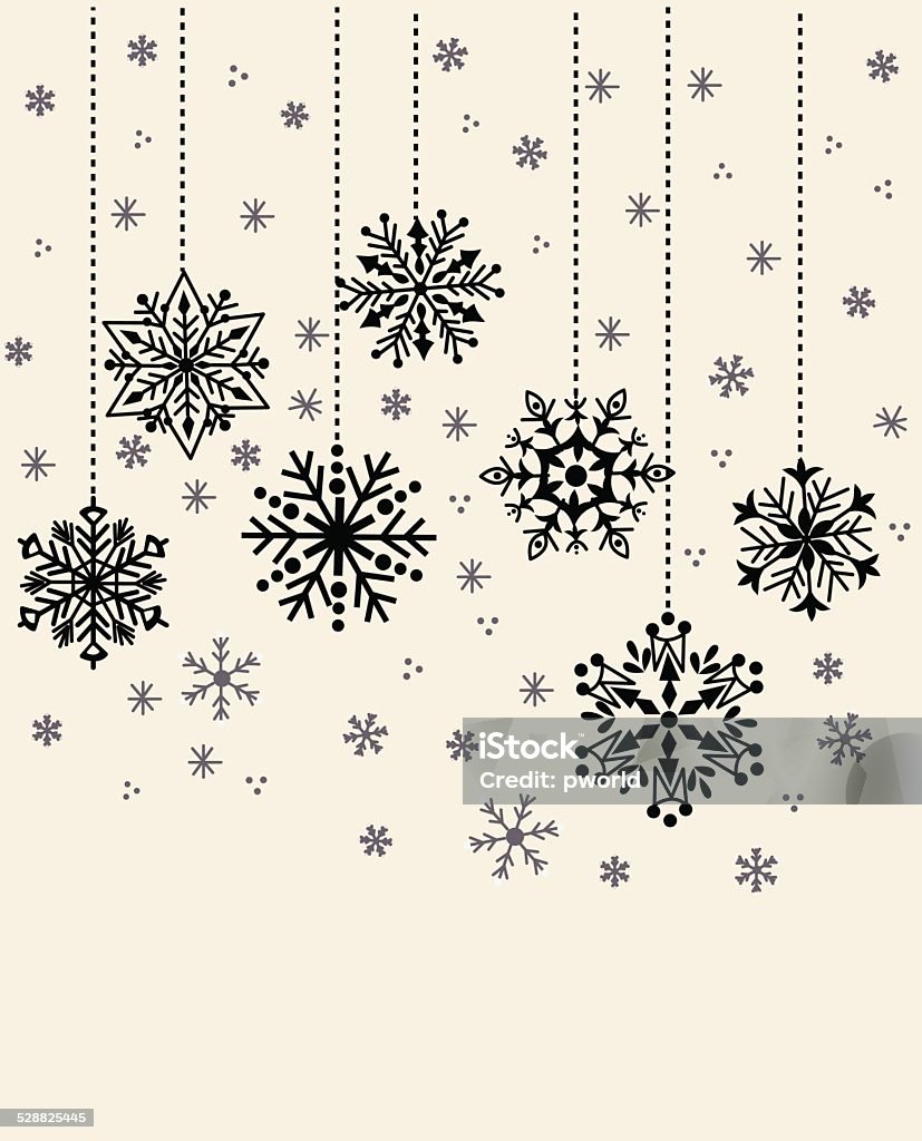 Fondo de Navidad. - arte vectorial de Copo de nieve libre de derechos