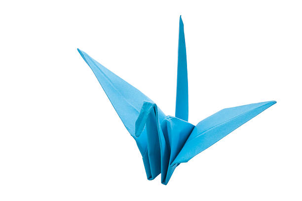 istock Origami blue bird paper 528825865