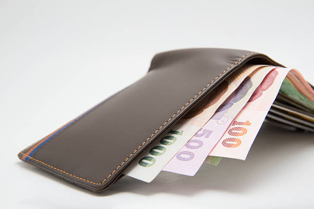 istock Thai Money in Leather wallet 528827531