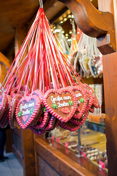 istock christmas market with Berlin gingerbread hearts 528828463