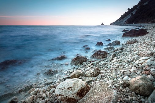 Long exposure seascape with smooth sea
