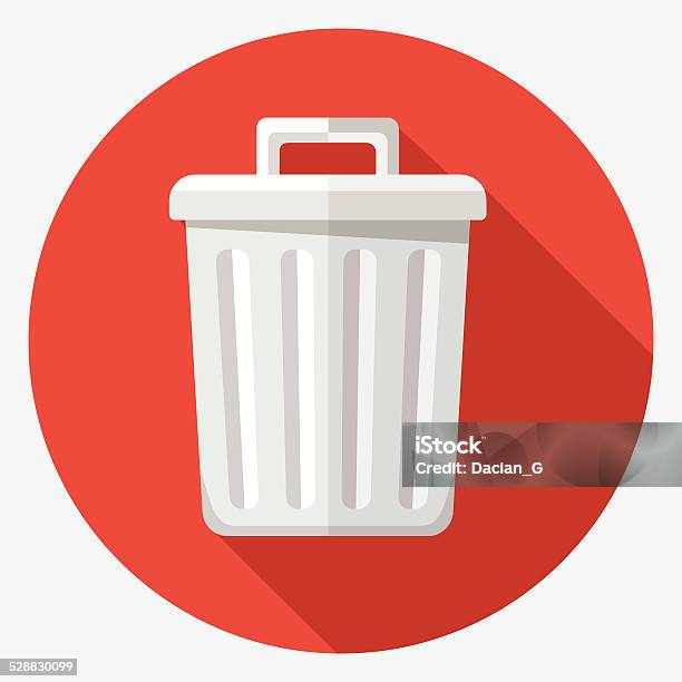 Vector Trash Icon Stock Illustration - Download Image Now - Garbage Can, Wastepaper Basket, Icon Symbol