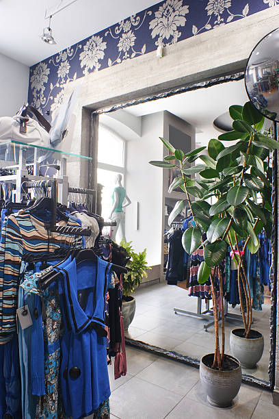istock brand new interior of cloth store 528831873