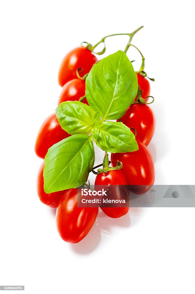 fresh tomatoes fresh tomatoes  and basil on white  background Agriculture Stock Photo