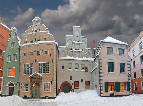 Medieval buildings in Riga, Latvia