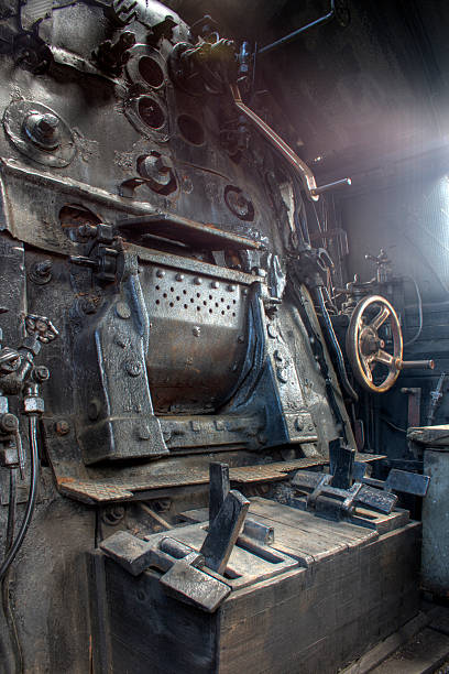istock Old locomotive furnace 528865643