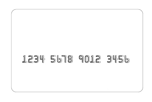 Blank credit card on white background. Useful in your projects - please insert your image.