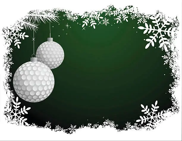 Vector illustration of Golf Christmas Background