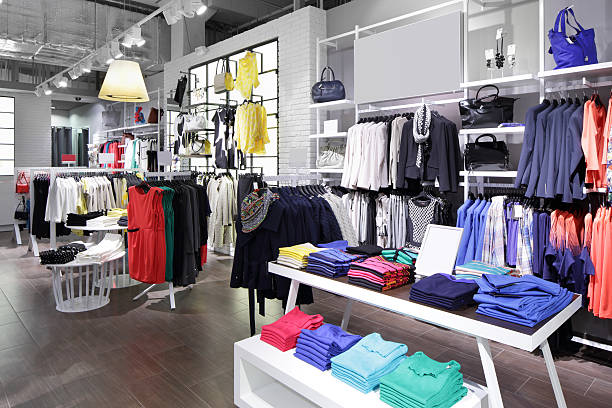 istock brand new interior of cloth store 528876213