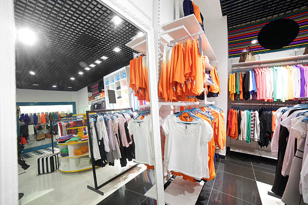 istock brand new interior of cloth store 528876321