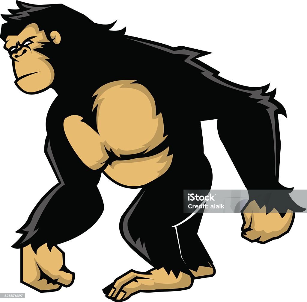 Walking Ape vector illustration of walking ape Ape stock vector