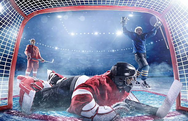 istock Ice hockey players in action 528876483