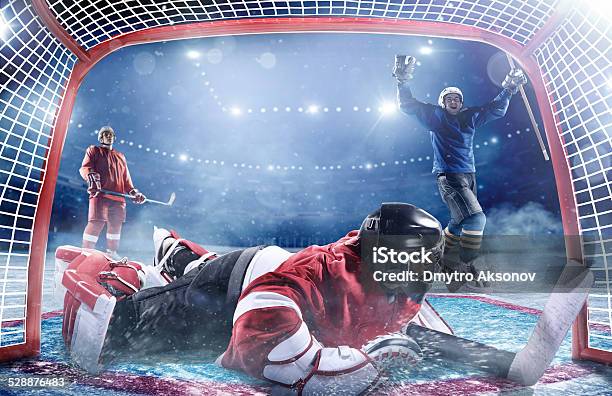 Ice Hockey Players In Action Stock Photo - Download Image Now - Activity, Adult, Adults Only