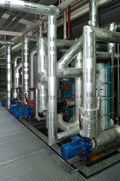 istock Freezing installation of a refrigerator storehouse 528877881